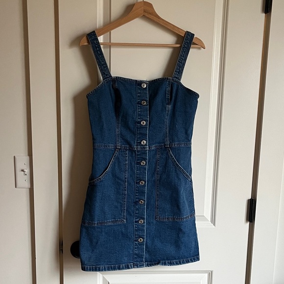 Abercrombie & Fitch Dresses & Skirts - Abercrombie & Fitch Denim Mini Dress Medium Wash Button Up Y2K A&F